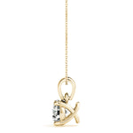 1 Carat Lab Diamond 18K Yellow Gold Solitaire Pendant