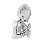 1 CT Lab Diamond White Platinum Solitaire Pendant