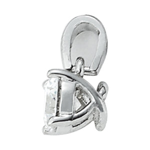 1 CT Lab Diamond White Platinum Solitaire Pendant
