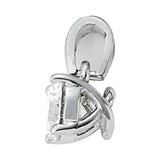 1 CT Lab Diamond Solitaire Pendant in 14K White Gold