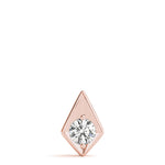 14K Rose Gold 0.5 CT Lab Diamond Pendant Necklace