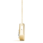 18K Yellow Gold Round Diamond Pendant