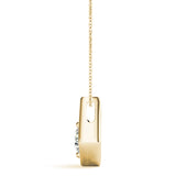 18K Yellow Gold Round Diamond Pendant
