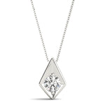 White Platinum 0.5CT Lab Diamond Solitaire Pendant