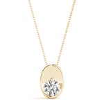 0.5CT Lab Diamond 14K Yellow Gold Pendant
