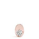 18K Rose Gold Round Diamond Solitaire Pendant