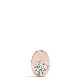 18K Rose Gold Round Diamond Solitaire Pendant