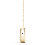 0.5CT Lab Diamond 14K Yellow Gold Pendant