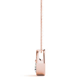 14K Rose Gold 0.5CT Lab Diamond Pendant