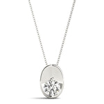 0.5CT Lab Diamond Platinum Solitaire Pendant