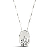 0.5CT Lab Diamond Platinum Solitaire Pendant