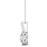Lab Diamond Round Halo Pendant