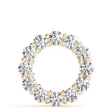 14K Yellow Gold Diamond Circle Pendant