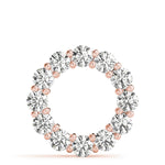14K Rose Gold Diamond Circle Pendant