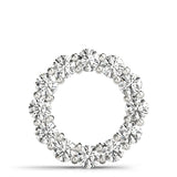 14K White Gold Diamond Circle Pendant