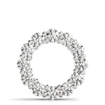 18K White Gold Diamond Circle Pendant