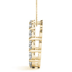 18K Yellow Gold Diamond Circle Pendant