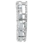 White Platinum 3CT Lab Diamond Circle Pendant