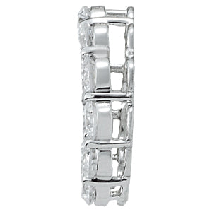 White Platinum 3CT Lab Diamond Circle Pendant