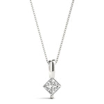 Diamond Solitaire 14K Gold Pendant