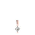 Rose Gold Square Diamond Solitaire Pendant