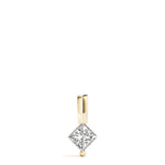 18K Yellow Gold Square Diamond Pendant