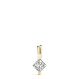 18K Yellow Gold Square Diamond Pendant