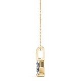 14K Yellow Gold Square Diamond Pendant