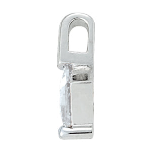White Platinum Square Diamond Pendant