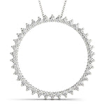 Lab Diamond Circle Pendant in Precious Metals