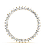 14K Yellow Gold Multi-Diamond Circle Pendant
