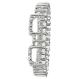 Elegant 18K White Gold Multi-Diamond Circle Pendant