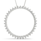 White Platinum 33-Diamond Circle Pendant
