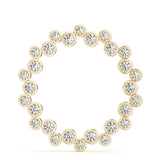 14K Yellow Gold Diamond Circle Pendant