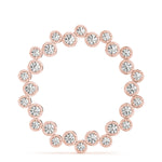 14K Rose Gold Diamond Circle Pendant
