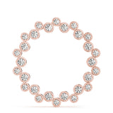 Rose Gold Lab Diamond Circle Pendant