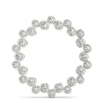 14K Gold Lab Diamond Circle Pendant