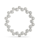 18K White Gold Diamond Circle Pendant