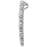 14K White Gold Lab Diamond Circle Pendant