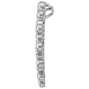 18K White Gold Diamond Circle Pendant