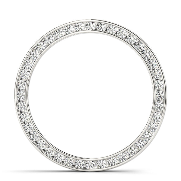 Platinum White Diamond Circle Pendant