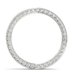 14K White Gold Diamond Circle Pendant