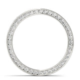14K White Gold Diamond Circle Pendant