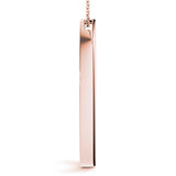 14K Rose Gold Diamond Circle Pendant