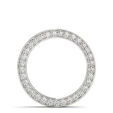 Lab Diamond Circle Pendant in Gold