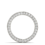 14K White Gold Diamond Circle Pendant