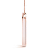 18K Rose Gold Round Diamond Circle Pendant