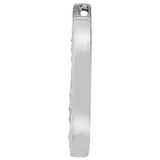 18K White Gold Diamond Circle Pendant