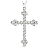 Lab Diamond Religious Cross Pendant