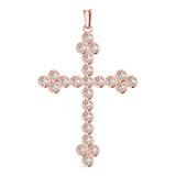Rose Gold Diamond Cross Pendant | Religious Jewelry